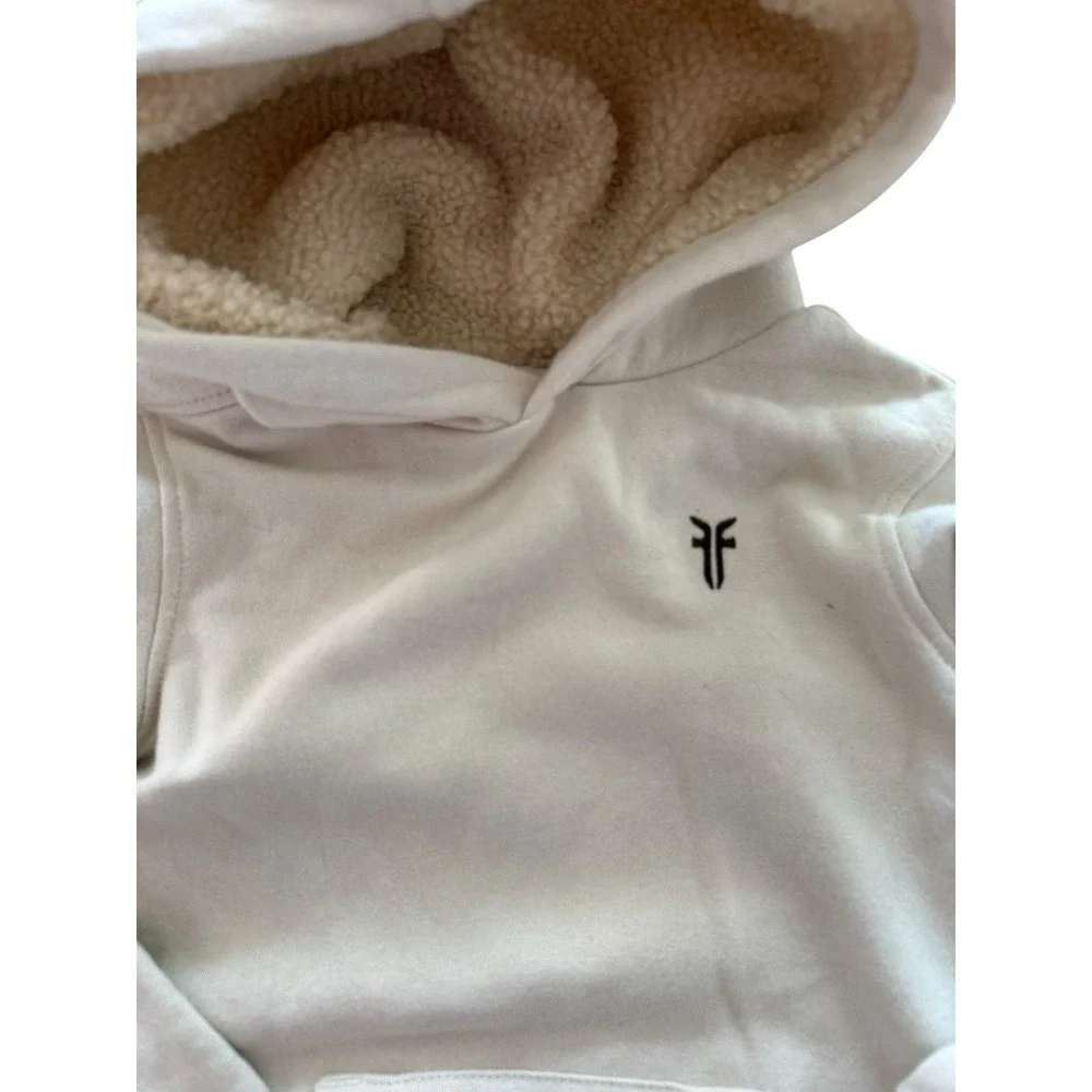 Frye‎ size 6 cream Sherpa lined hoodie sweatshirt boys girls warm